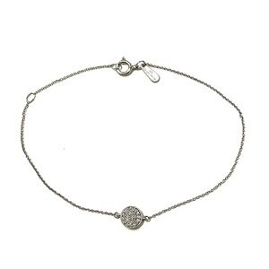 Adina Reyter Sterling Silver Diamond Pave Disk Bracelet